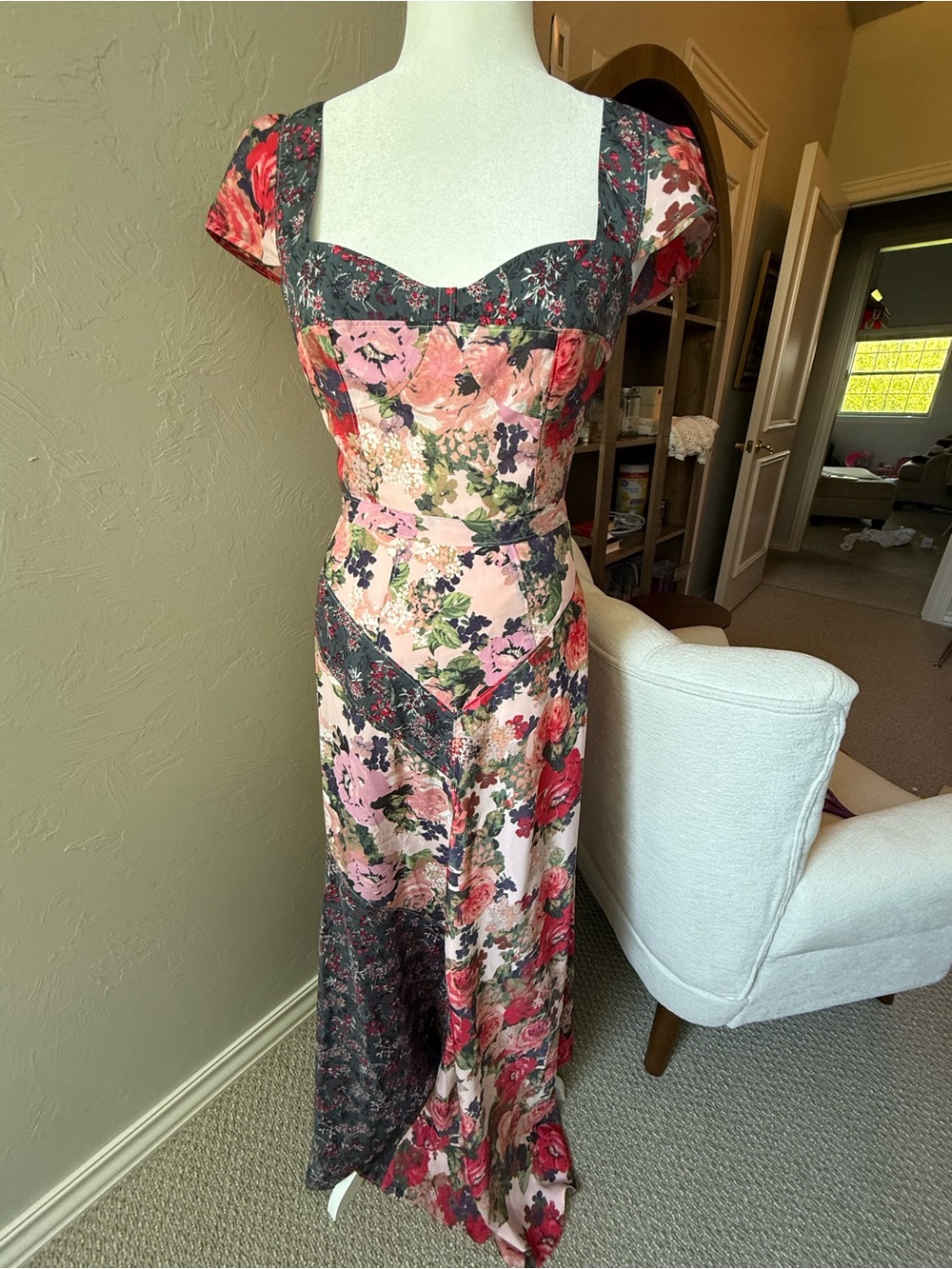 Free People La Fleur Maxi Dress in a gorgeous romantic floral patchwork print!